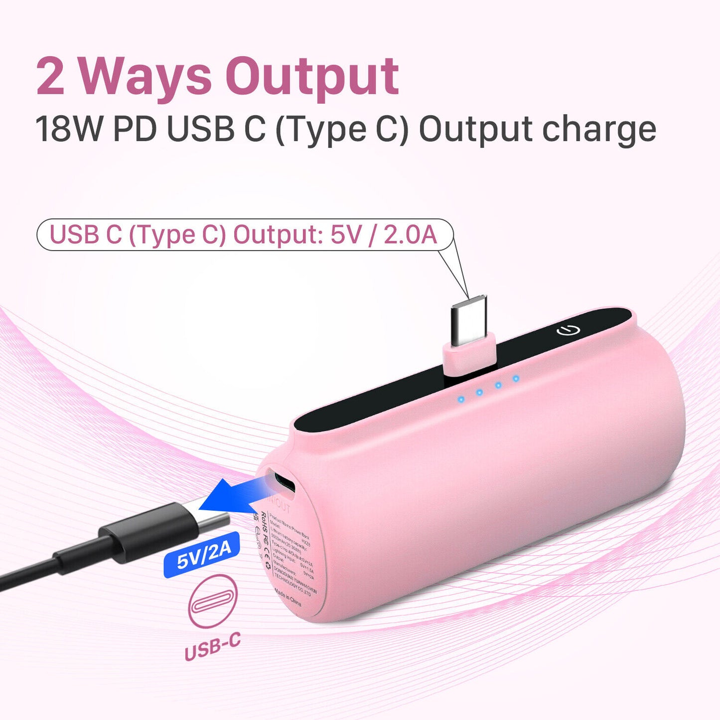 Instant Charging Power Bank For IPhone/C-type Devices