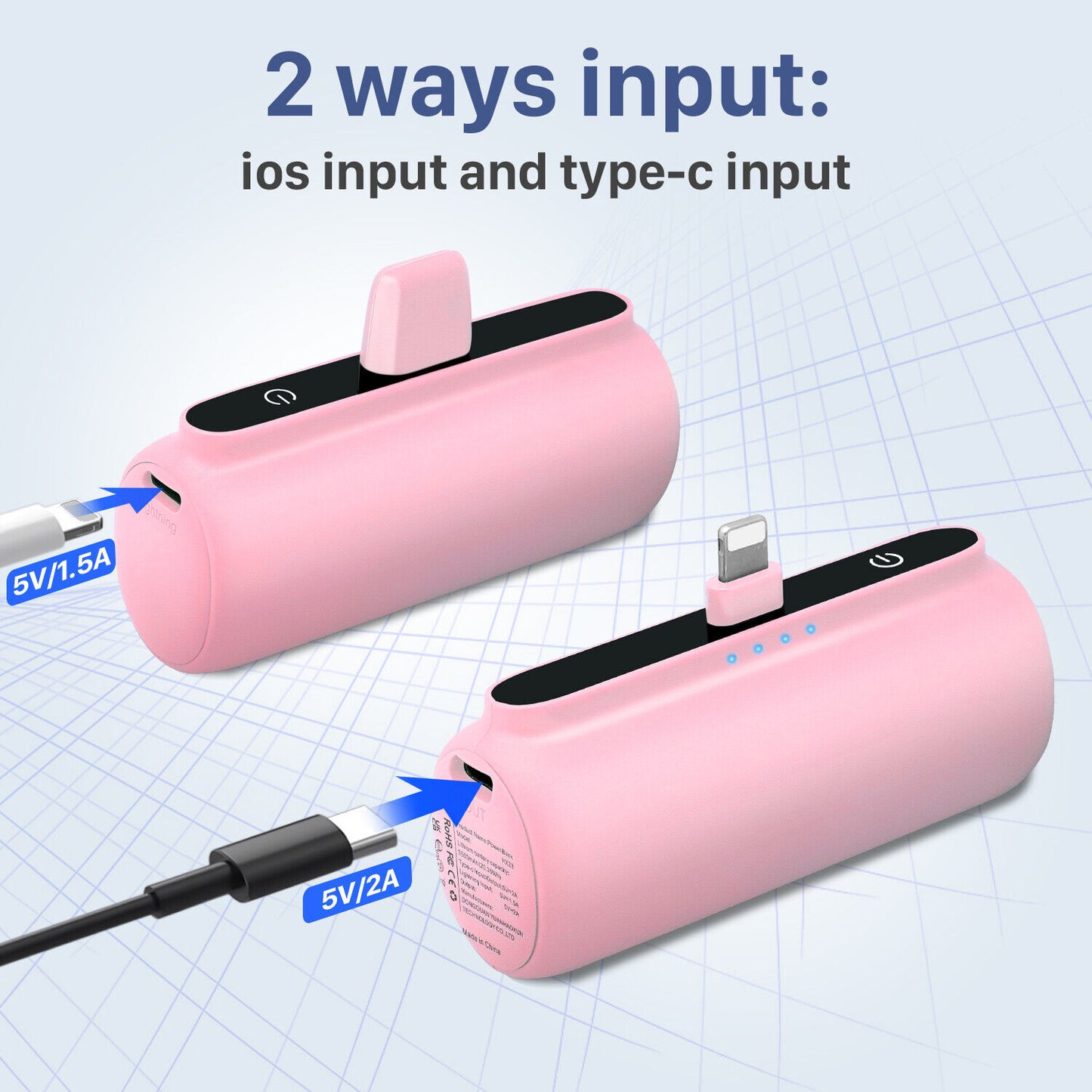 Instant Charging Power Bank For IPhone/C-type Devices